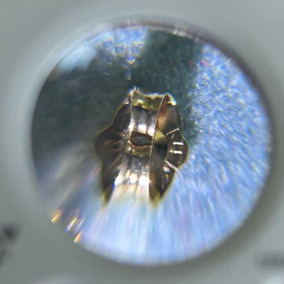 14K Gold Smoky Quartz Stud Vintage Earrings by Carla w/ Original Box - Picture 12 of 13